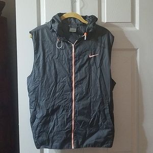 Hooded Nike vest/windbreaker with Velcro sides